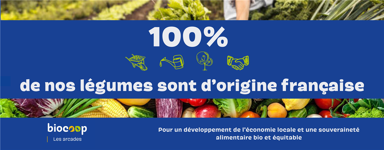 Nous ne vendons que des légumes 100% origine France